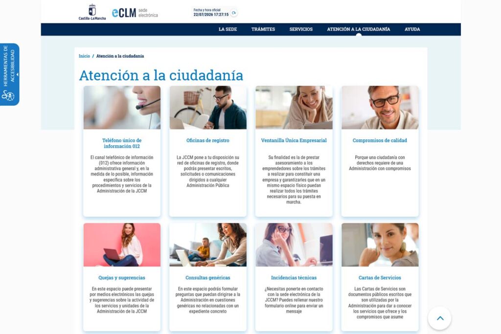Captura de atencion clm – Junta de Castilla La Mancha (Albacete)