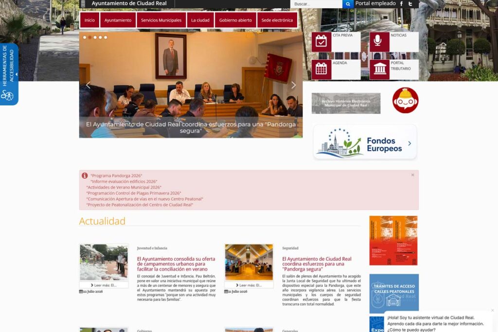 Sitio web de Ayuntamiento de Ciudad Real