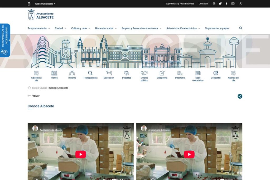 Captura de conoce albacete – Ayuntamiento de Albacete