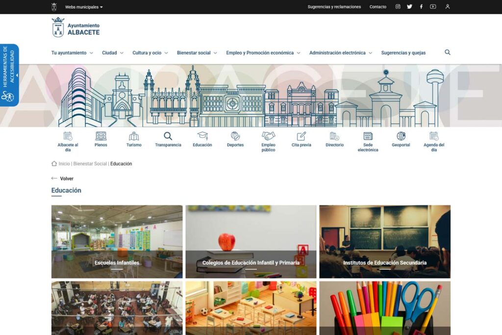 Captura de educacion albacete – Ayuntamiento de Albacete