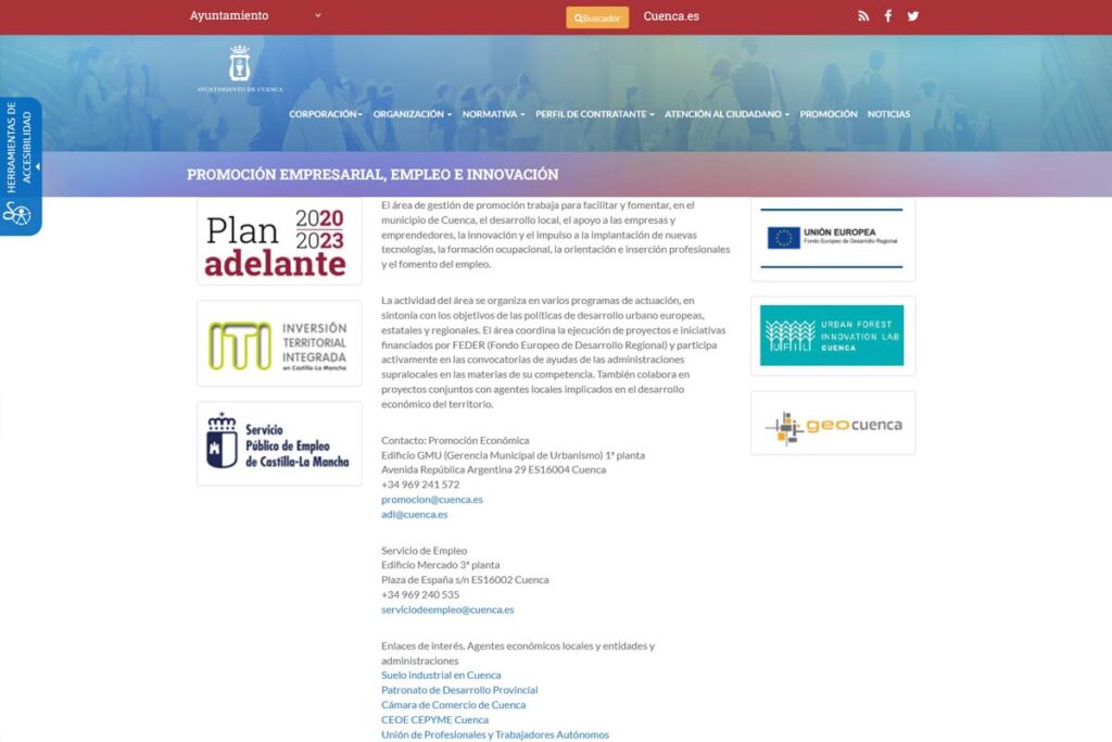 Captura de empresas cuenca – Ayuntamiento de Cuenca