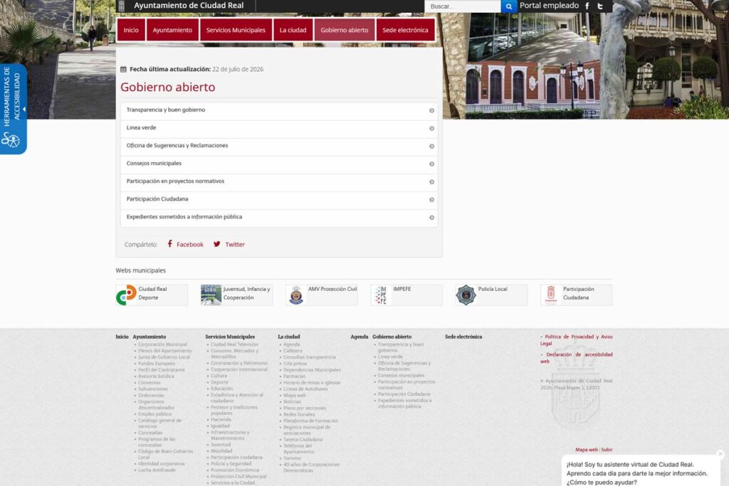 Sitio web de Ayuntamiento de Ciudad Real