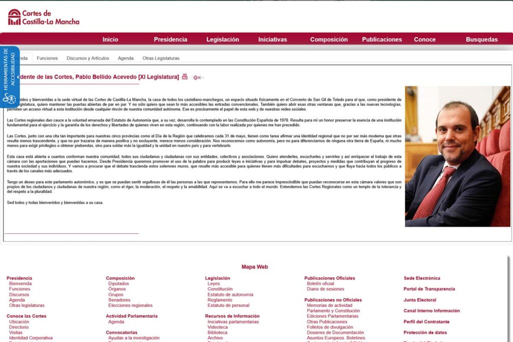 Captura de presidencia clm – Cortes de Castilla La Mancha (Albacete)