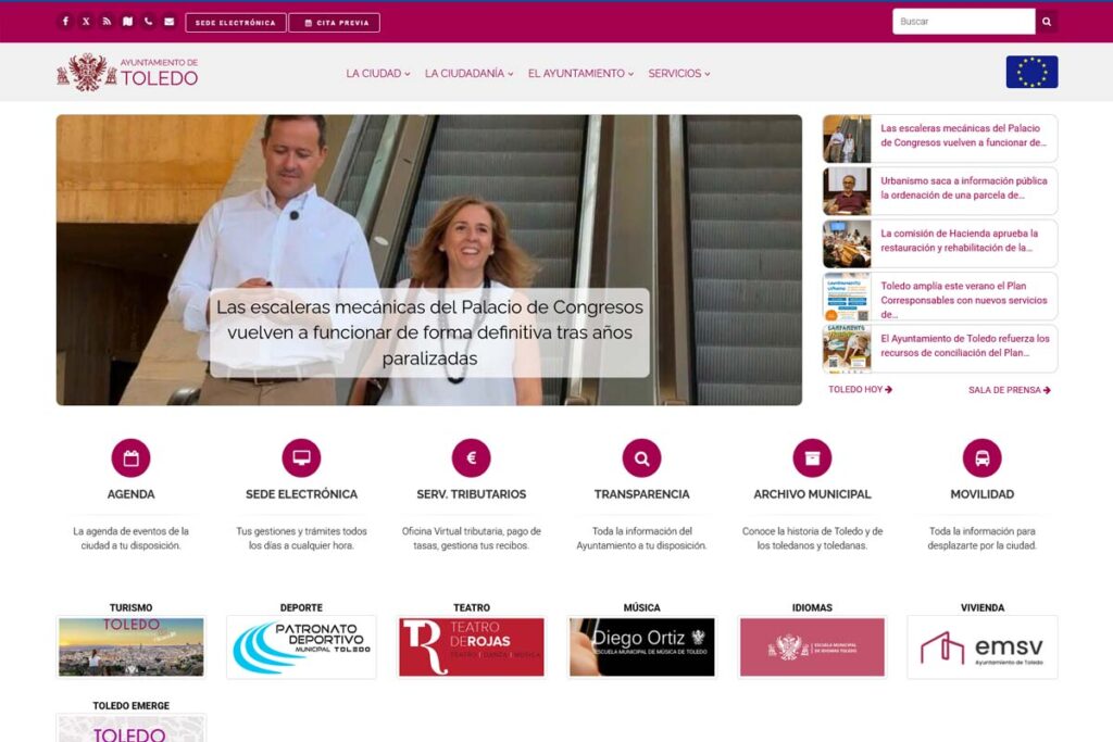 Sitio web de Ayuntamiento de Toledo