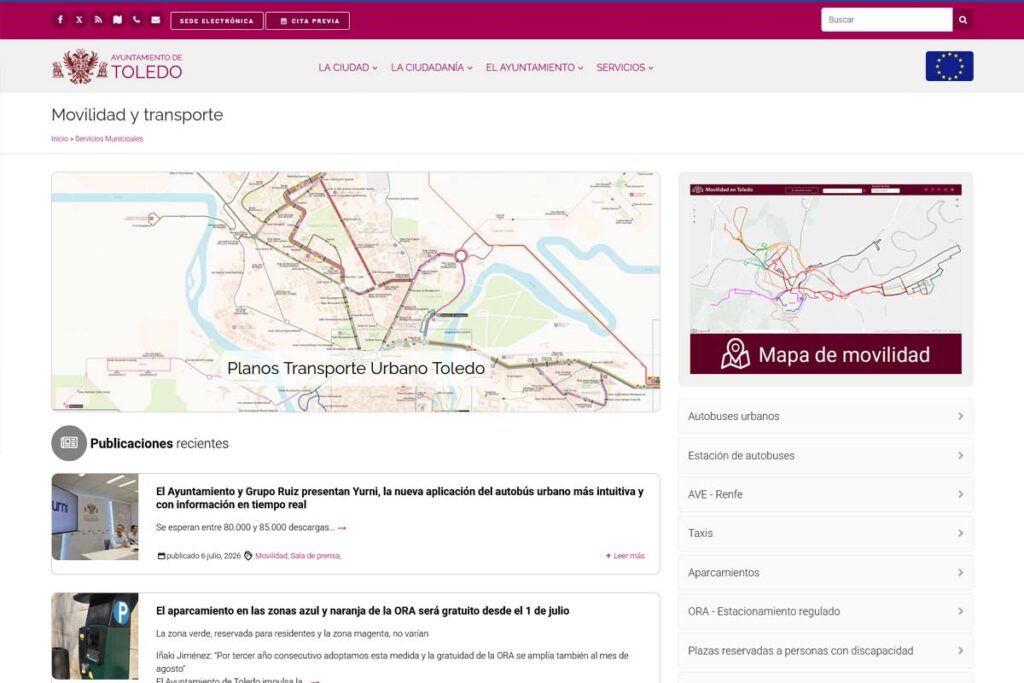 Captura de transporte toledo – Ayuntamiento de Toledo