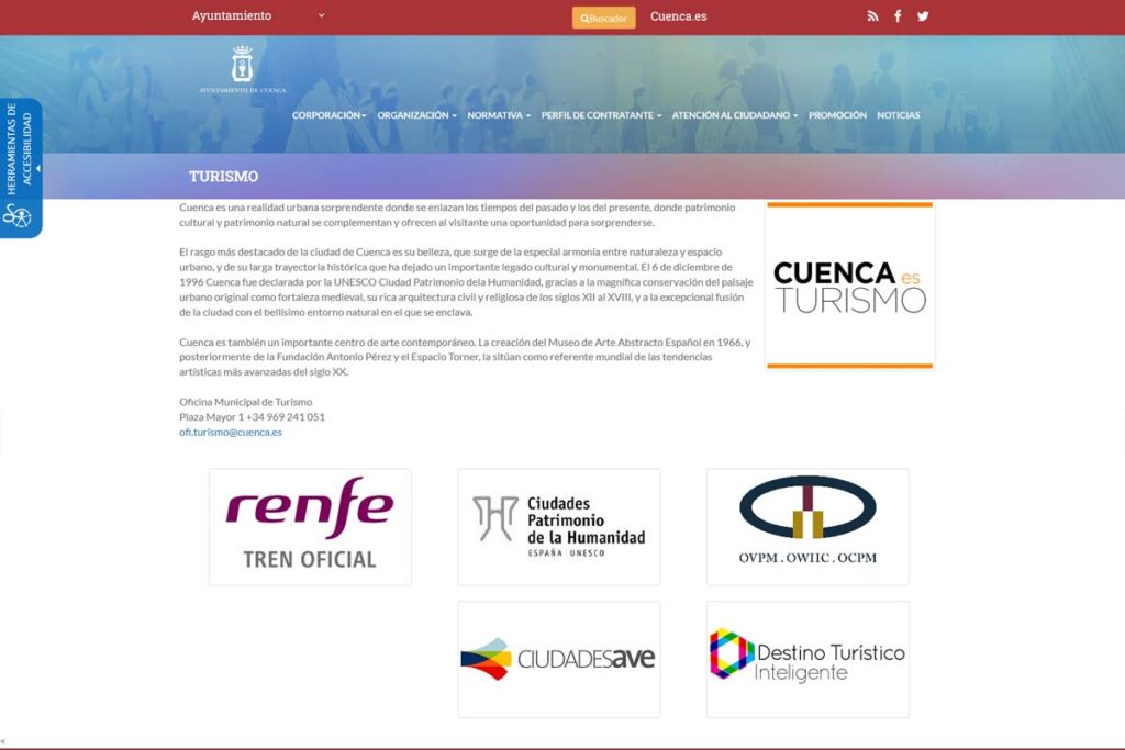Captura de turismo cuenca – Ayuntamiento de Cuenca